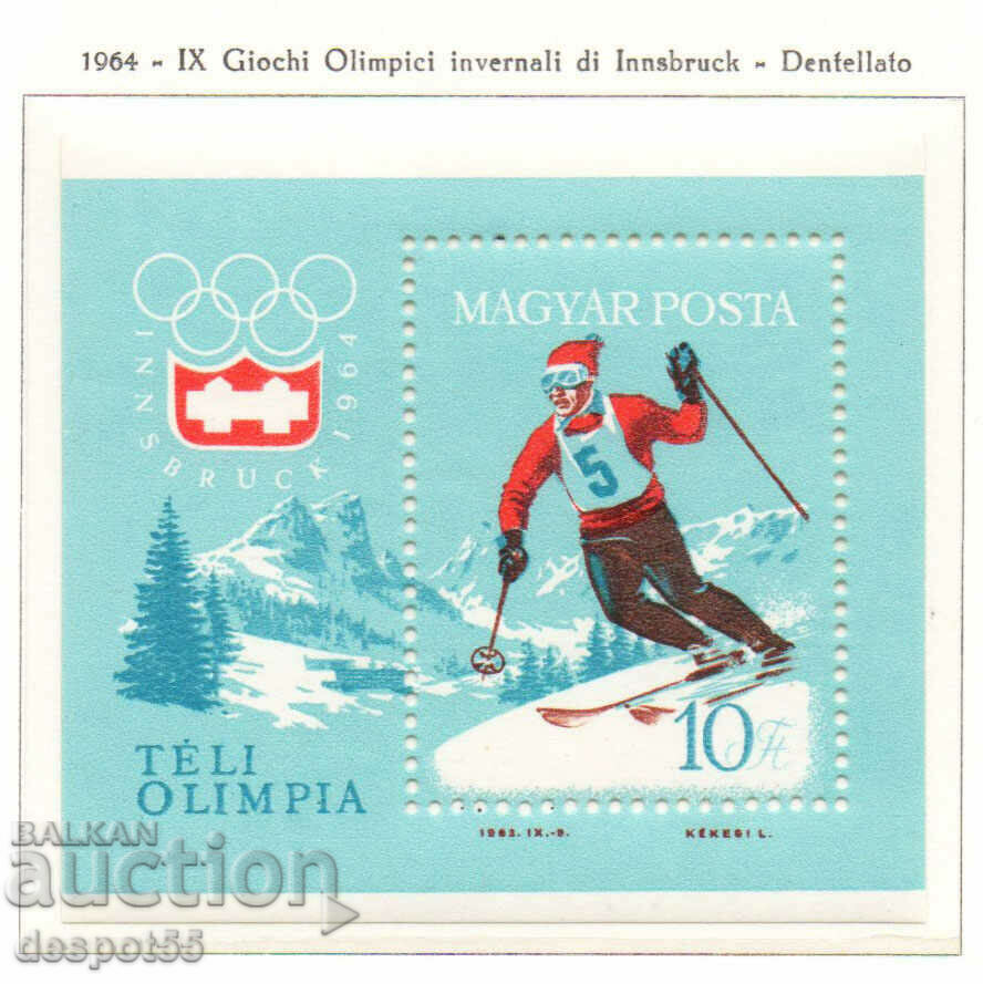 1964. Hungary. Winter Olympic Games - Innsbruck 1964 Block.