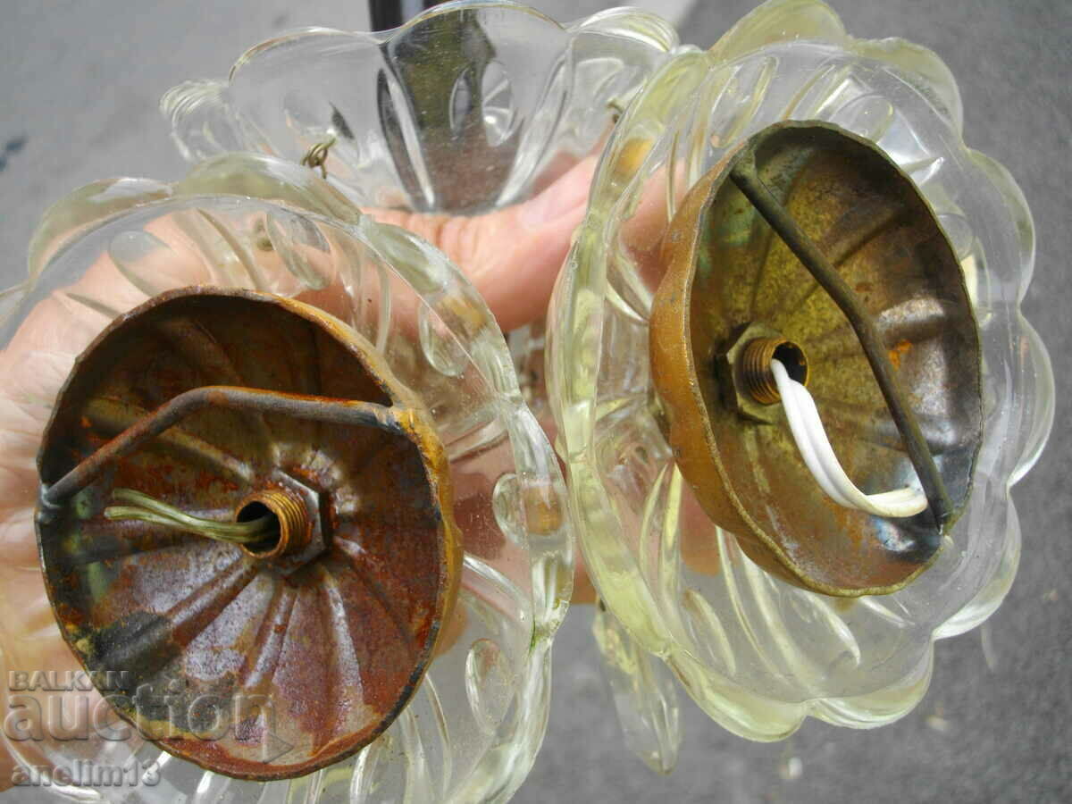 OLD CRYSTAL LAMPS FOR WALL SQUARES - 7 OLD CRYSTAL LAMPS FOR WALL SQUARES - 7