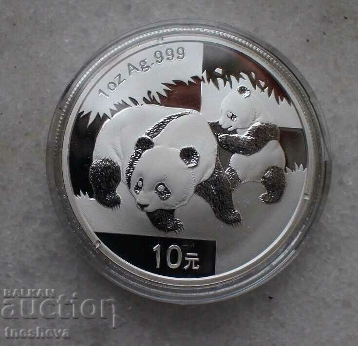 1 oz Panda chinezesc de argint 2008