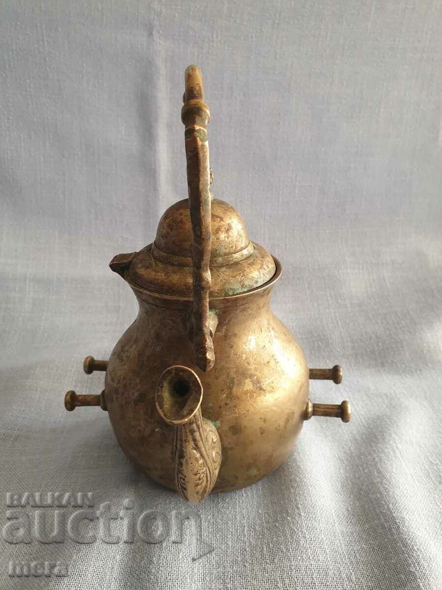 Antique cast solid bronze teapot with price 80.00 BGN | € 40.90 Antique cast solid bronze teapot with price 80.00 BGN | € 40.90