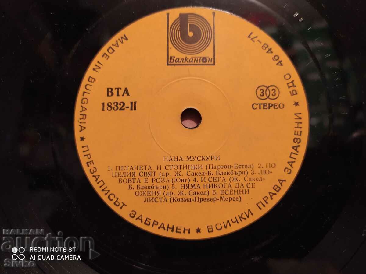 Delivery of Nana Mouskouri gramophone record