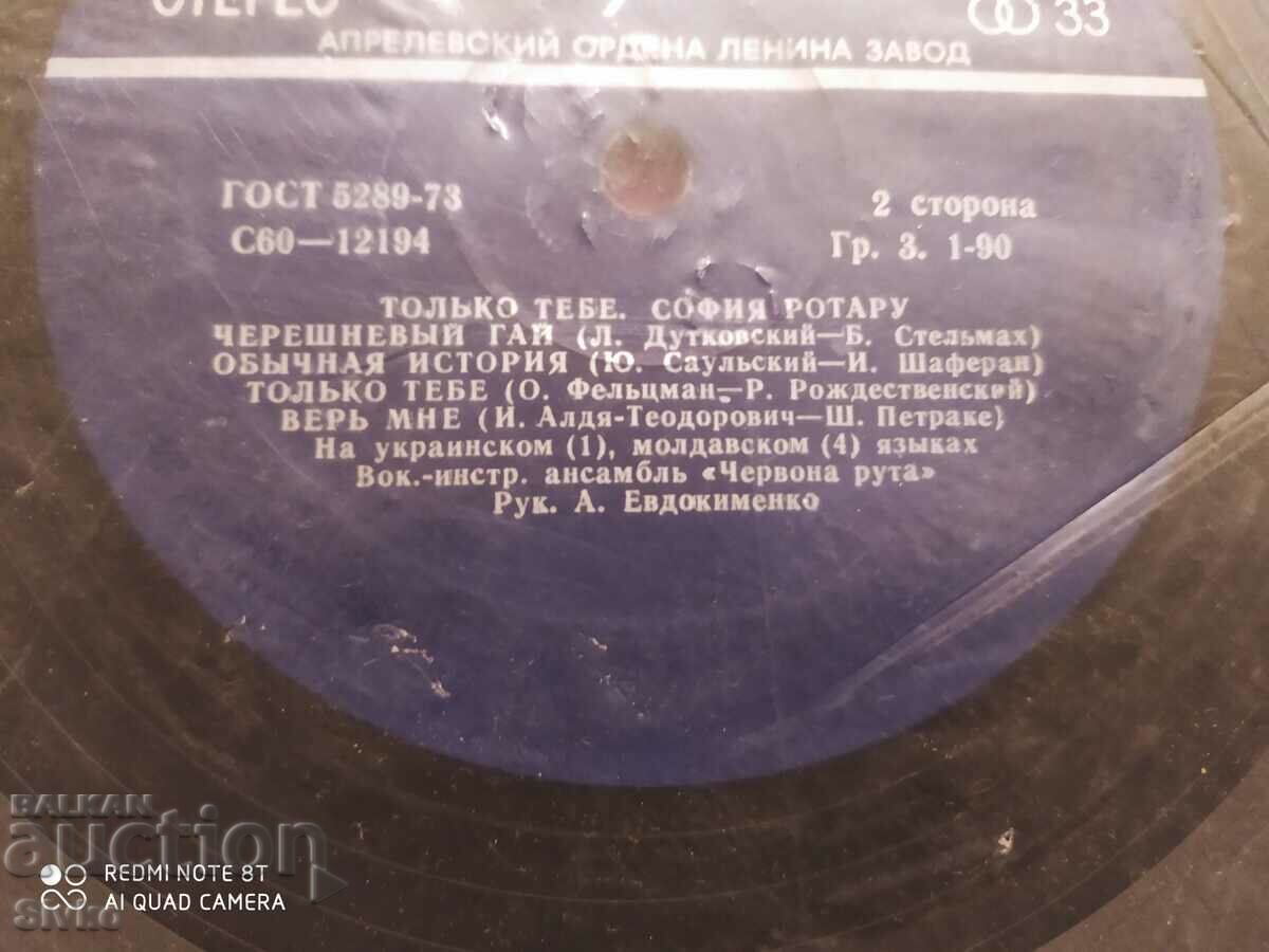 Delivery of Sophia Rotaru gramophone record, for the 1980 Moscow Olympics Delivery of Sophia Rotaru gramophone record, for the 1980 Moscow Olympics