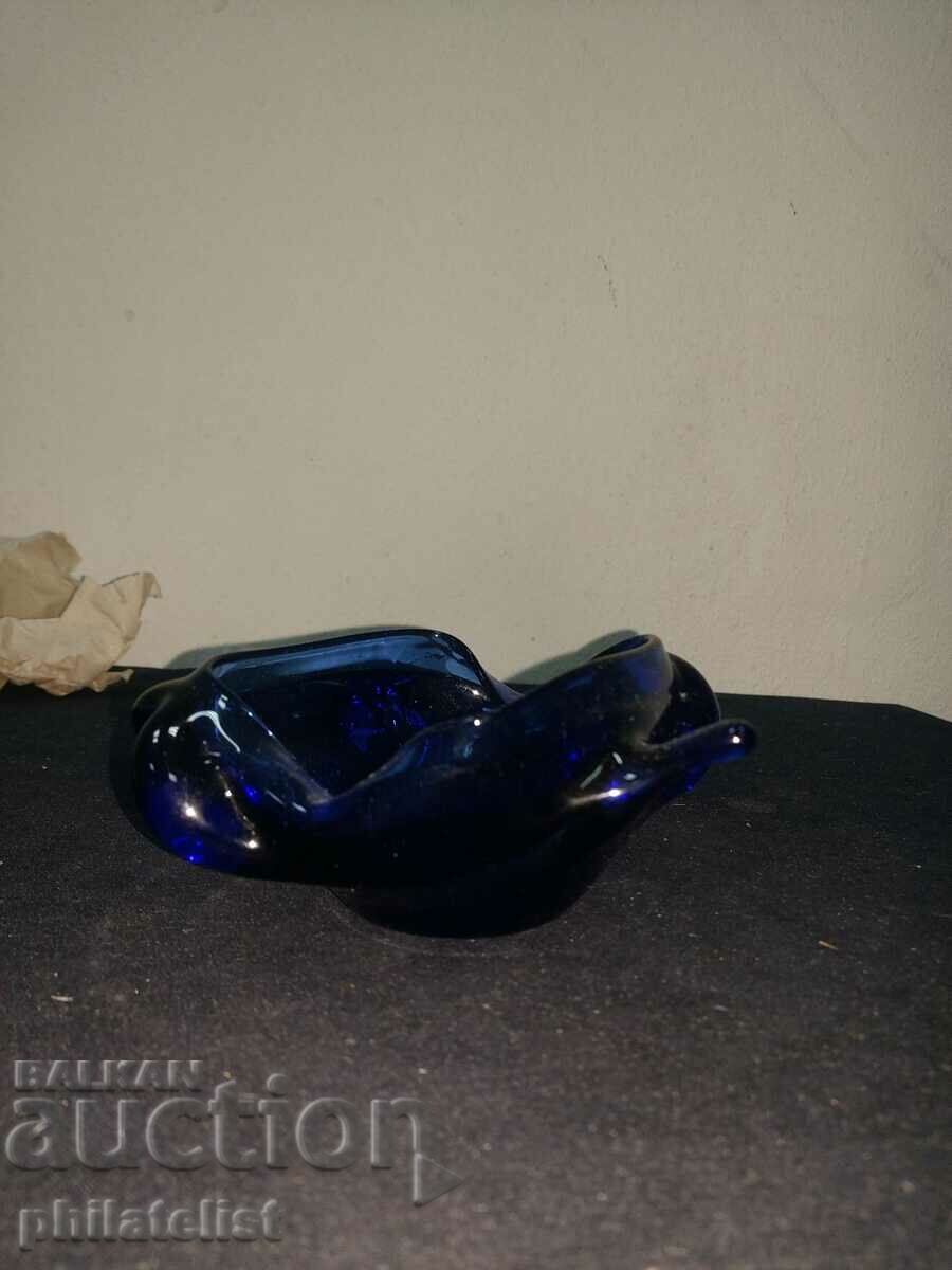 Ashtray - Blue glass #2