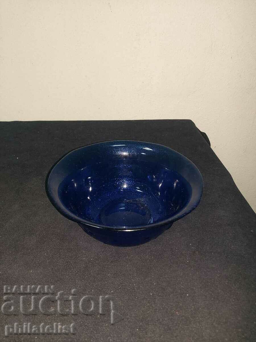 bowl - blue glass!