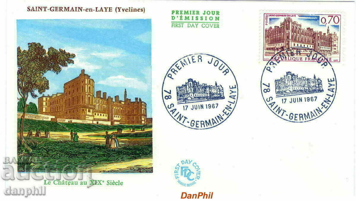 France - 1967 PPD/FDC - 17.06.1967 19th Century Chateau
