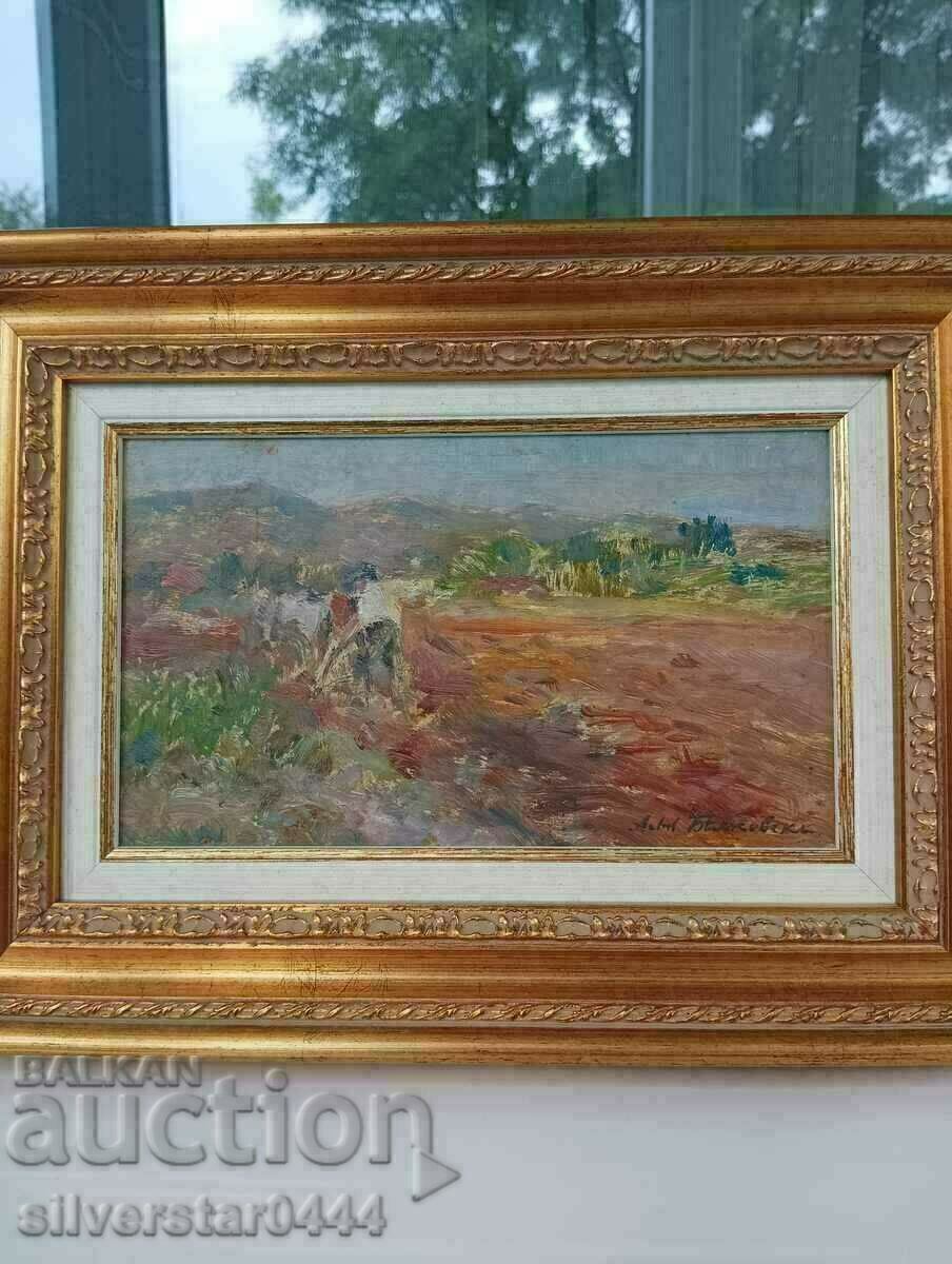 Pictură de Asen Belkovski - artist celebru și rar cu preț € 1500.00 | 2933.76 BGN