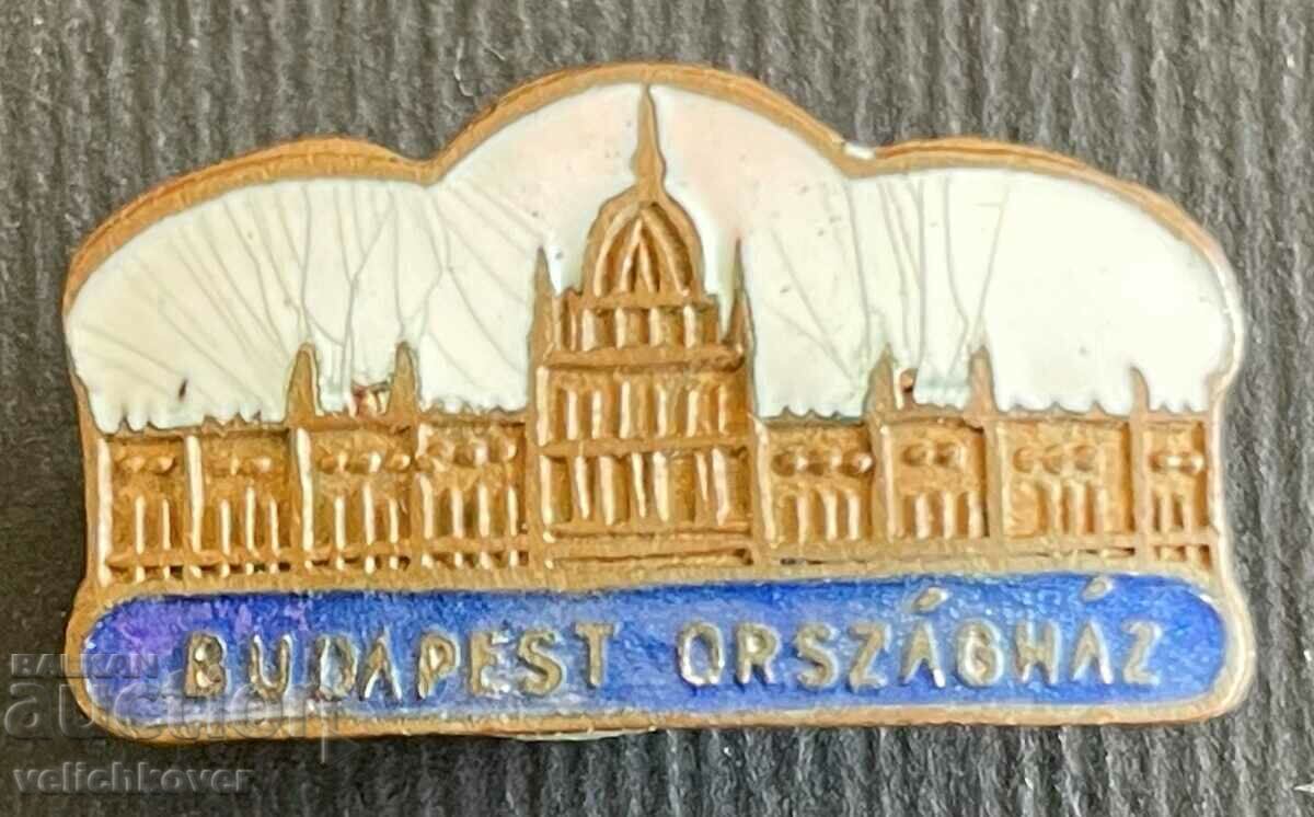 34781 Hungary Badge Hungarian Parliament Enamel 1960s