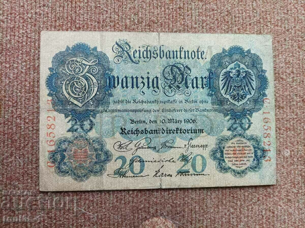 Germany 20 stamps 1906 - 7 digital number - reduced
