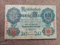 Германия 20 марки 1907