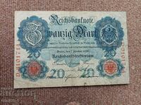 Германия 20 марки 1908