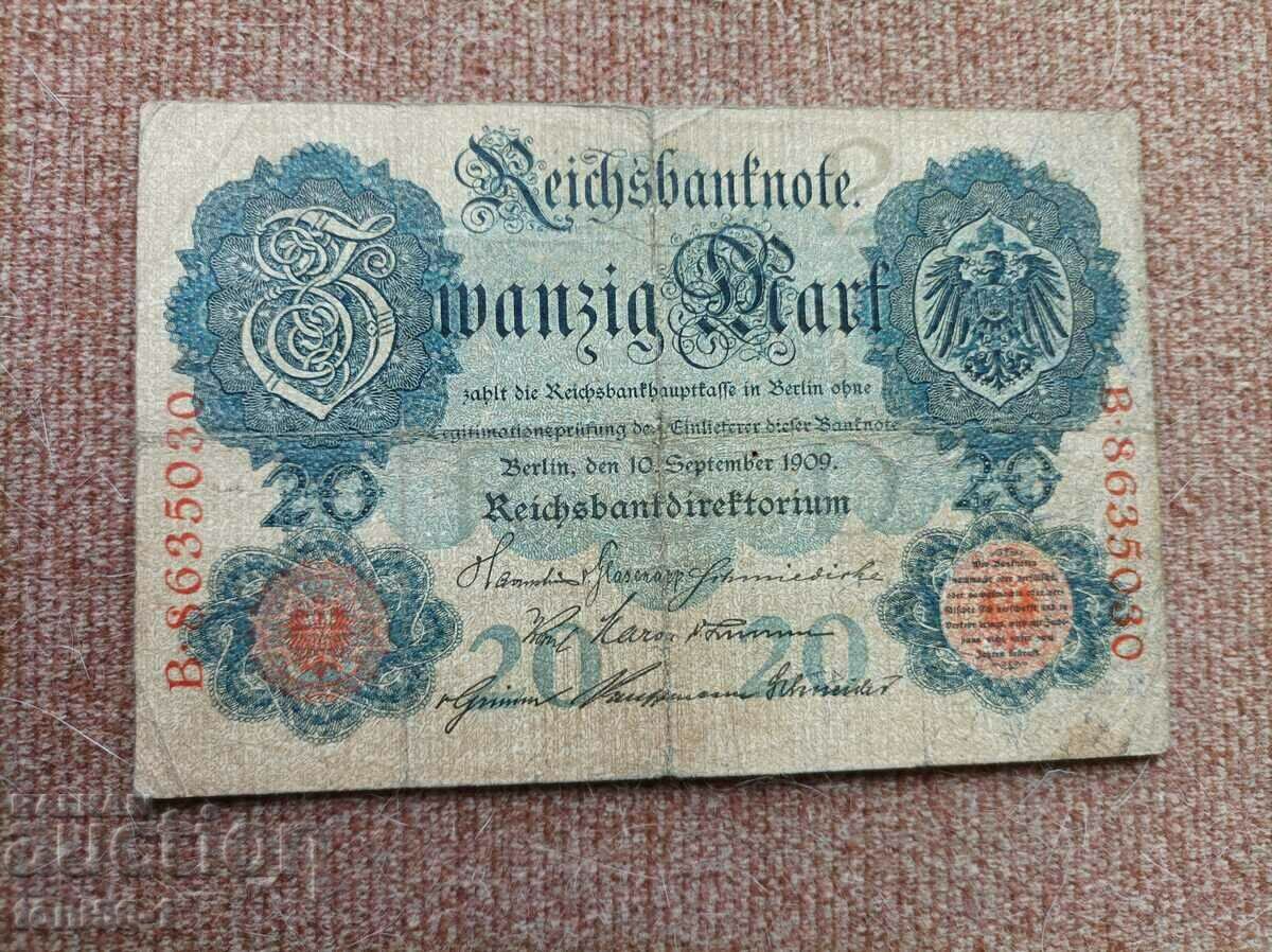 Germany 20 marks 1909
