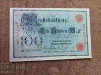 Germany 100 marks 1908 - large red number