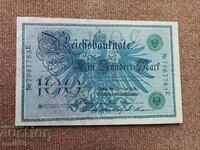 Germany 100 marks 1908 - green number