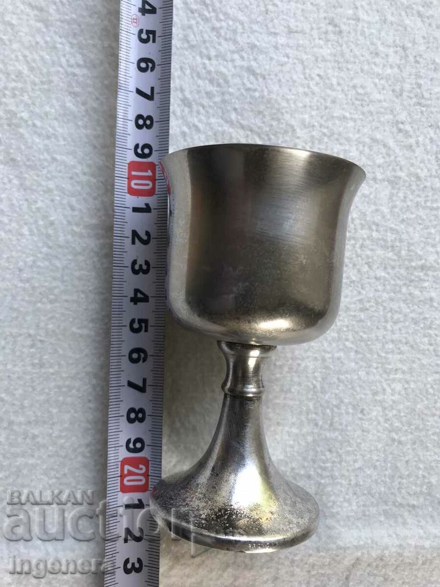 METAL GLASS SILVER PLATED CHAIR-100 ML with price 16.00 BGN | € 8.18