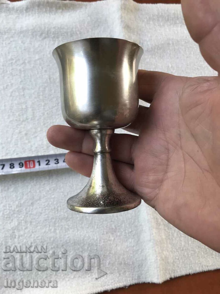 Auction  METAL GLASS SILVER PLATED CHAIR-100 ML