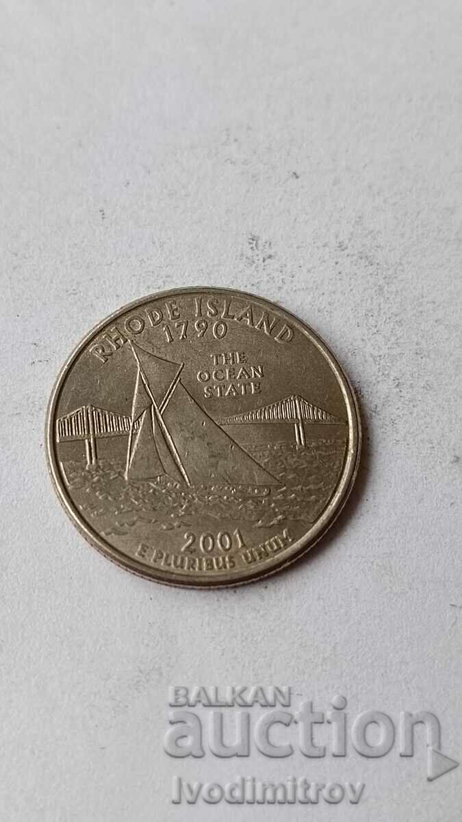 ΗΠΑ 25 Cent 2001 D Rhode Island