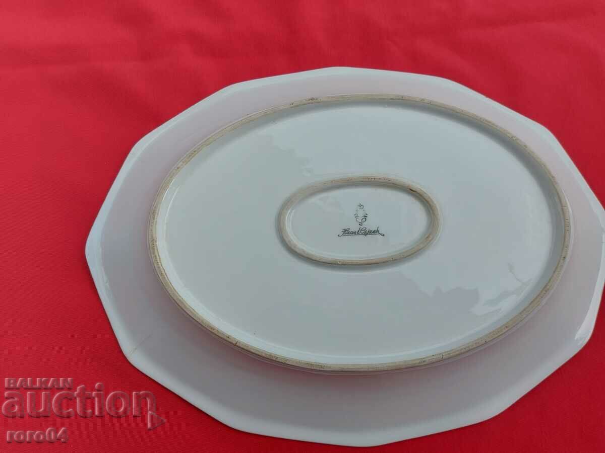 PLATE - PORCELAIN - MARKED - 5 PLATE - PORCELAIN - MARKED - 5
