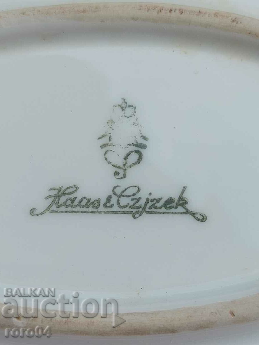 PLATE - PORCELAIN - MARKED - 6 PLATE - PORCELAIN - MARKED - 6