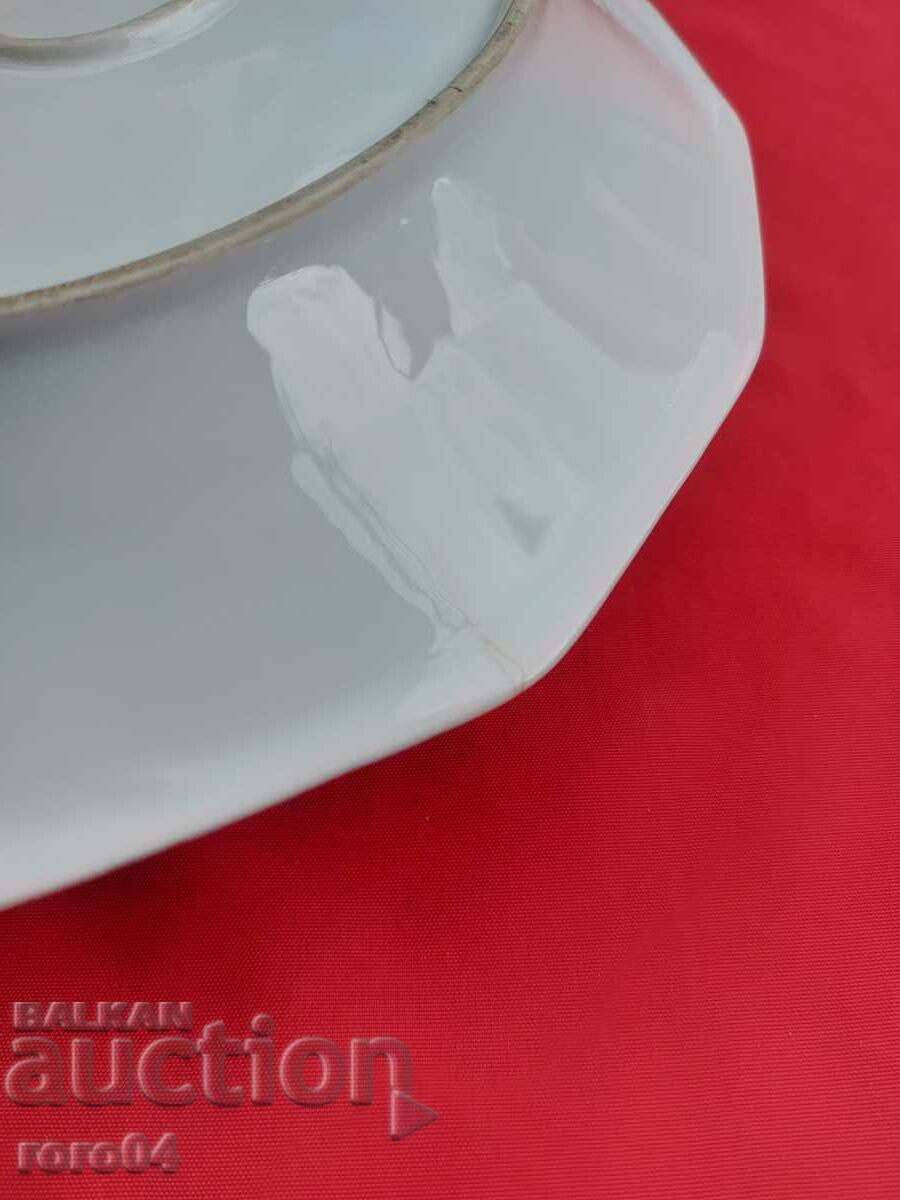 PLATE - PORCELAIN - MARKED - 7 PLATE - PORCELAIN - MARKED - 7