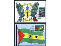 Sao Tomé și Principe 1978 - 2 cărți cu ștampilă, heraldică