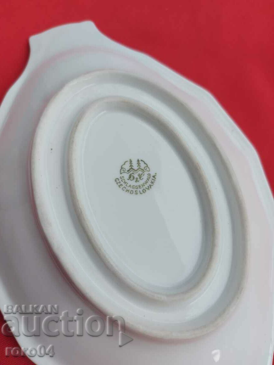 PLATE - PORCELAIN - MARKED - 7 PLATE - PORCELAIN - MARKED - 7