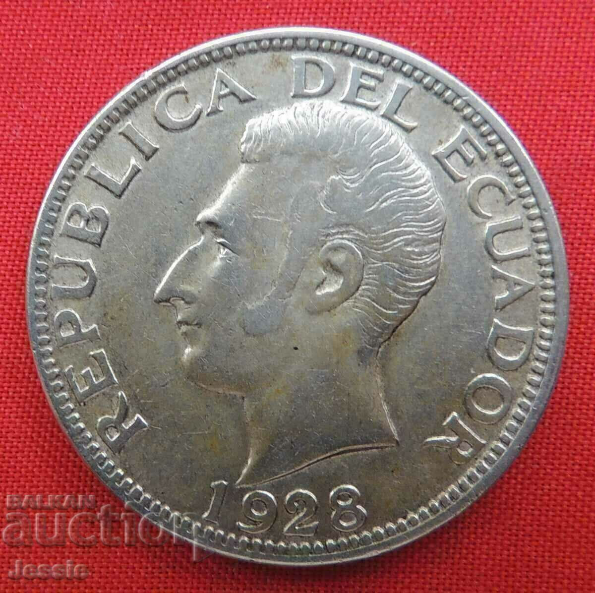 2 sucres 1928 Ecuador silver Rare! with price 44.91 BGN | € 22.96 2 sucres 1928 Ecuador silver Rare! with price 44.91 BGN | € 22.96