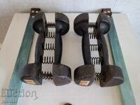 Dumbbells with springs from the Soviet Union