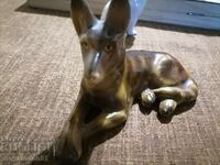 Figurină veche din ceramică - un câine