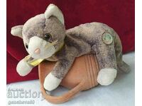 Collectible plush kitten and ceramic amphora