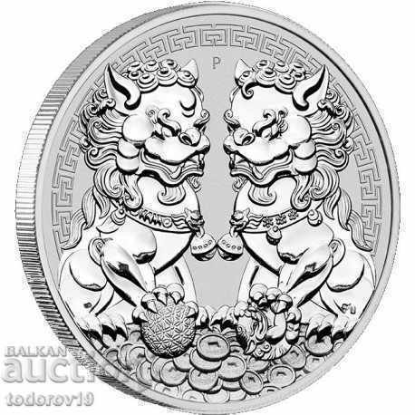 Silver 1 oz Chinese Lion Guardians