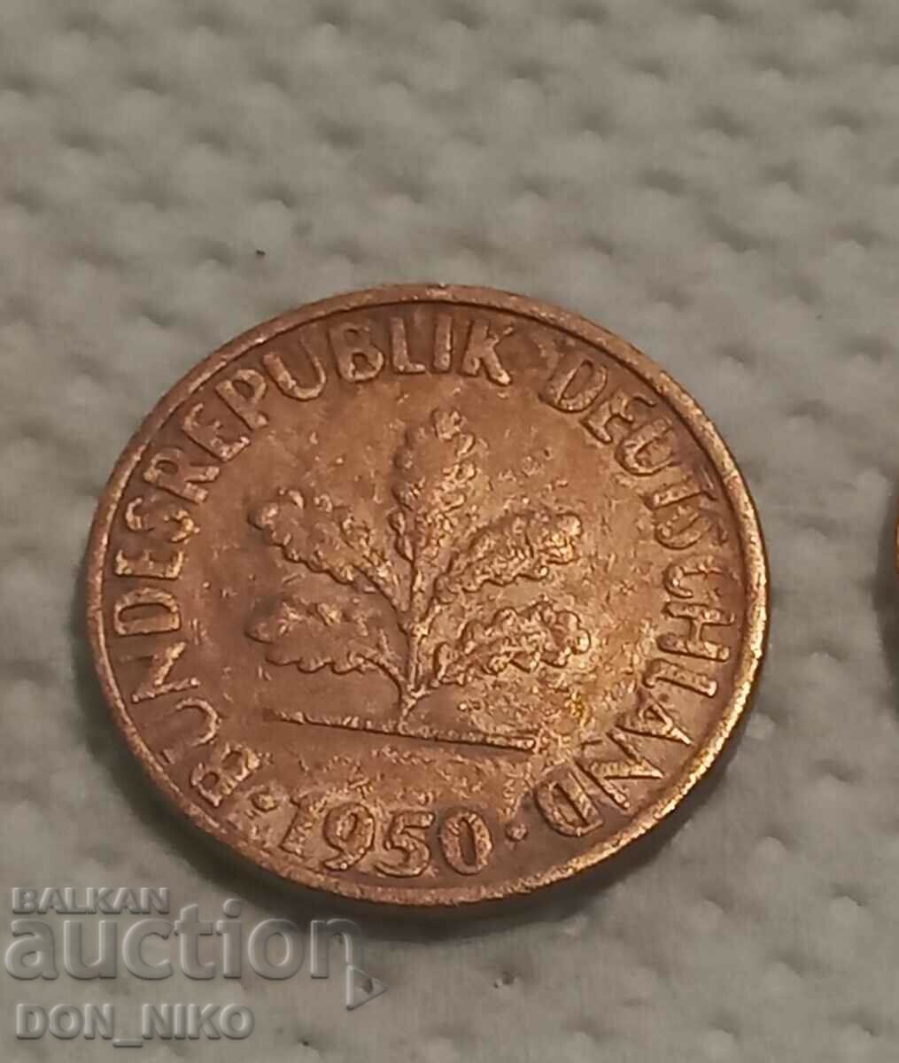 Auction Pfenning 1950 three issues with Letters: D.J,F Auction Pfenning 1950 three issues with Letters: D.J,F