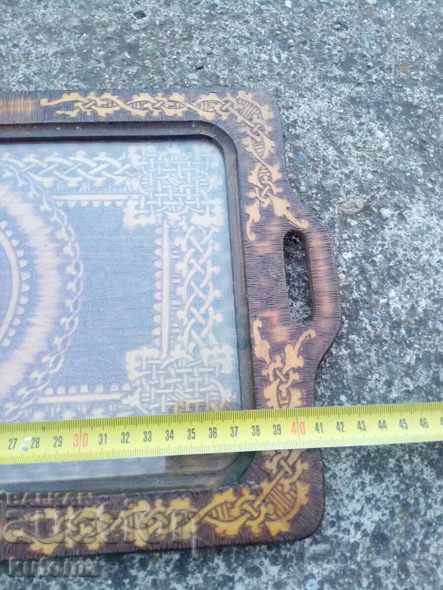 Auction Old wooden tray Auction Old wooden tray