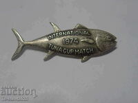 1974 Insigna de argint Pescuit - Pește ton