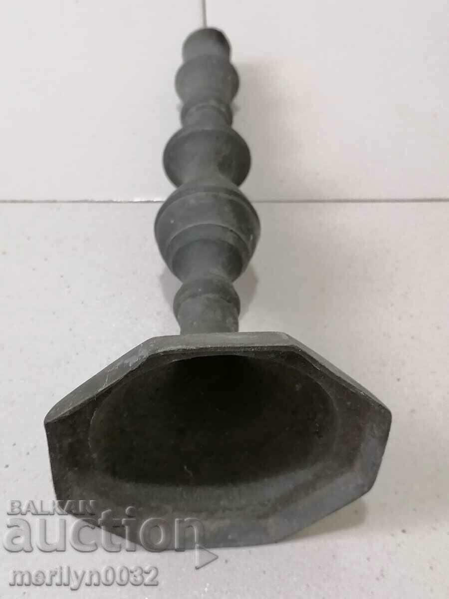 Old bronze candlestick, decor, candelabra, lamp, candle, lantern with price 50.00 BGN | € 25.56