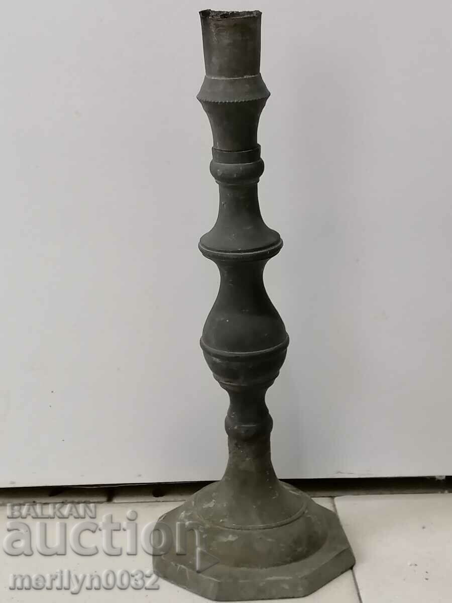 Old bronze candlestick, decor, candelabrum, lamp, candle, lantern
