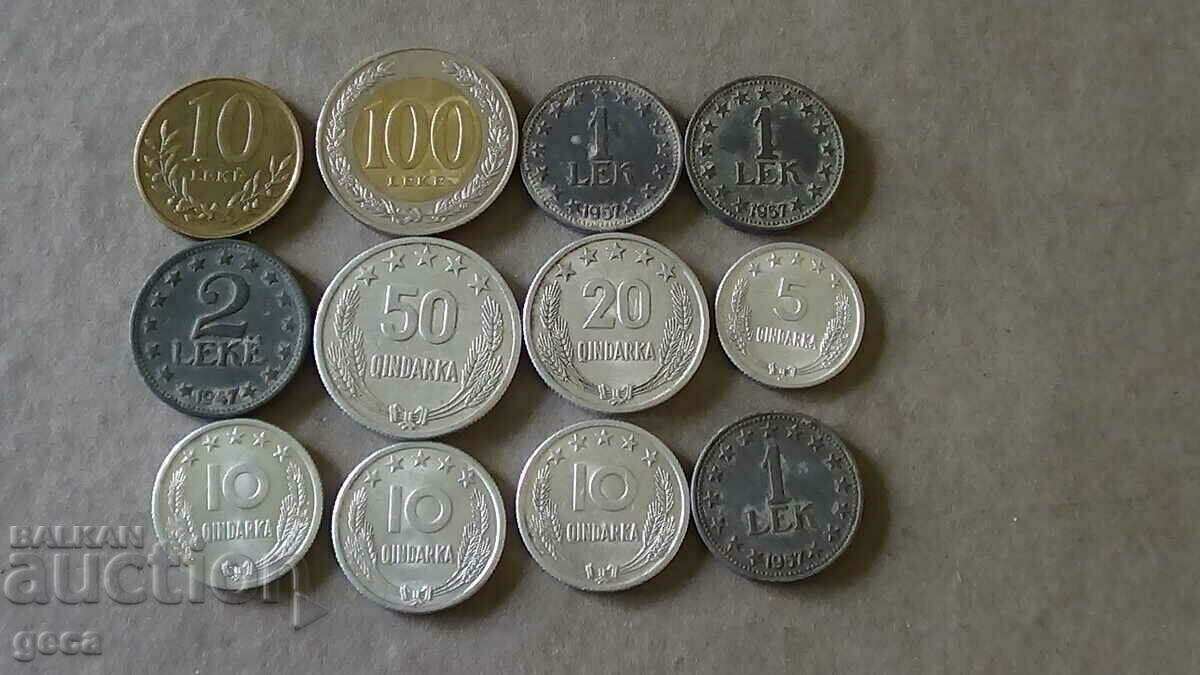 Lot of coins Albania 12 pieces