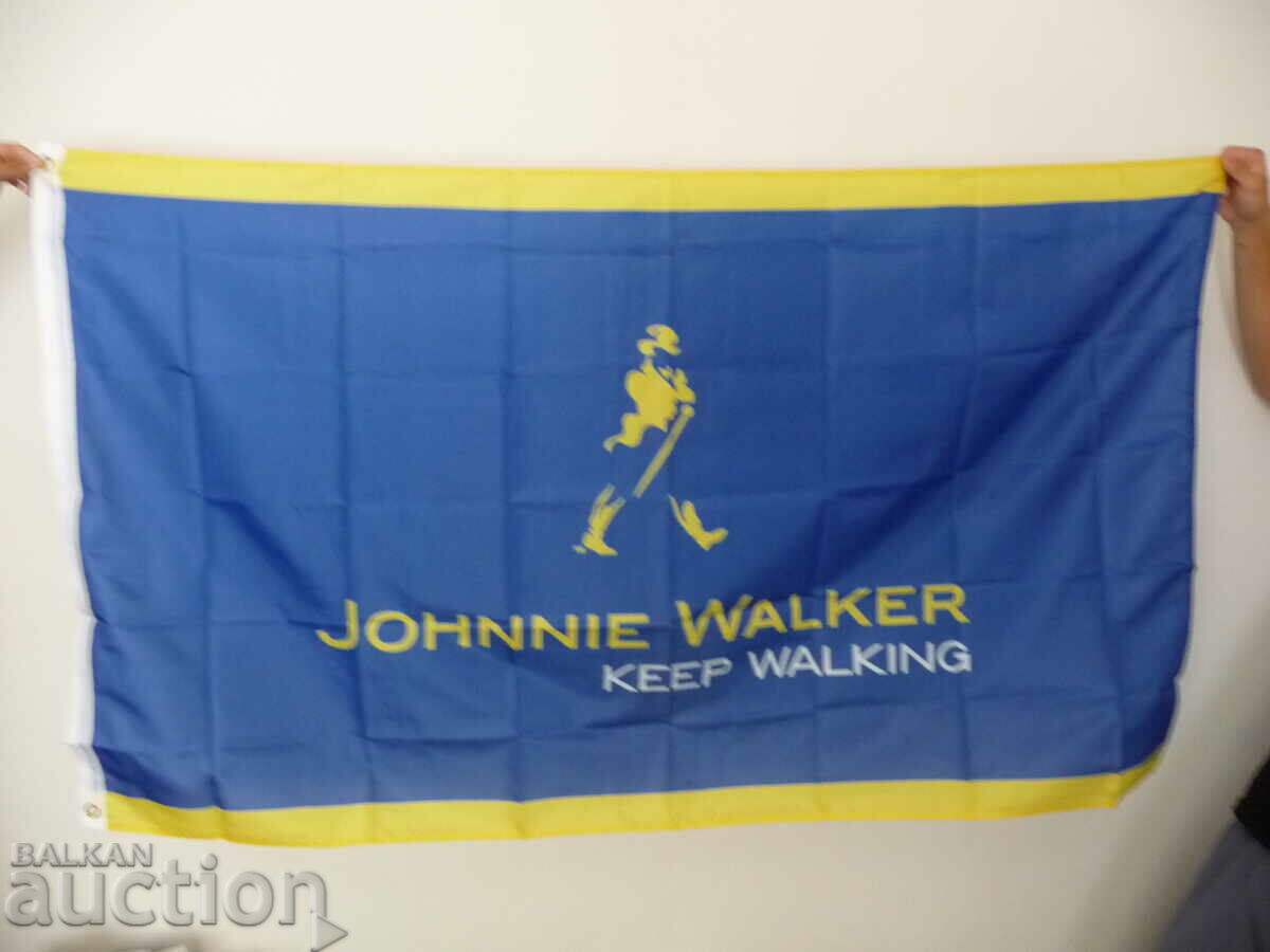 Johnnie Walker знаме флаг Джони Уокър рекламно уиски син ети