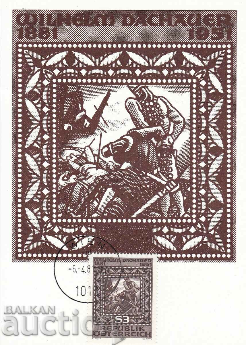 Map maximum 1981 Austria Wilhelm Dachauer artist Map maximum 1981 Austria Wilhelm Dachauer artist