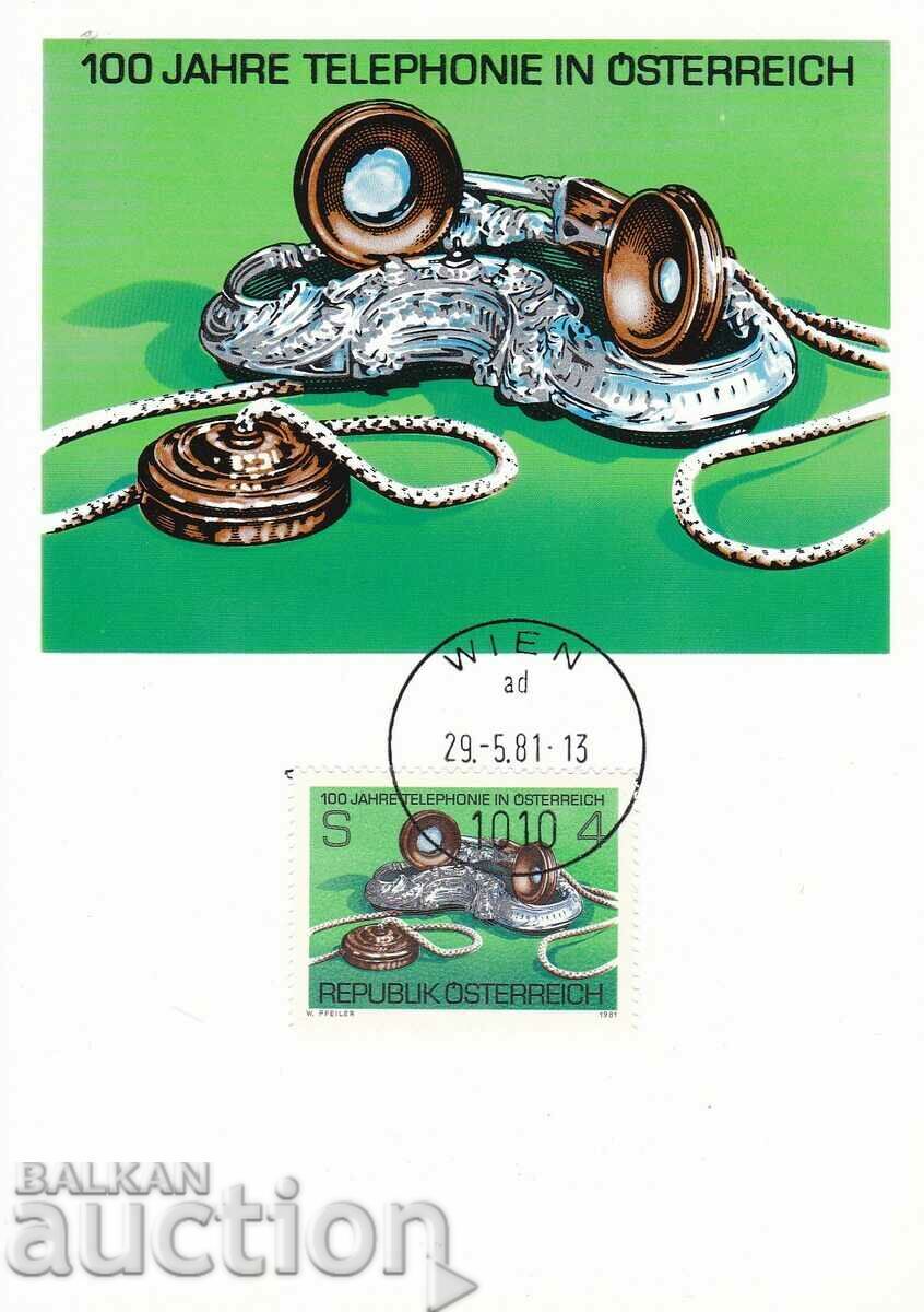 Map maximum 1981 Austria 100 years phone Map maximum 1981 Austria 100 years phone