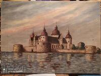 Picture castle oil canvas