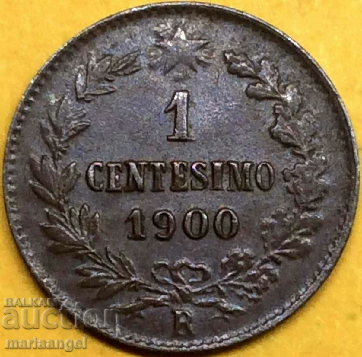 1 centesimo 1900 centesimo Ιταλία R - Ρώμη Βασιλιάς Umberto I 2
