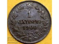 1 centesimo 1900 centesimo Ιταλία R - Ρώμη Βασιλιάς Umberto I 2