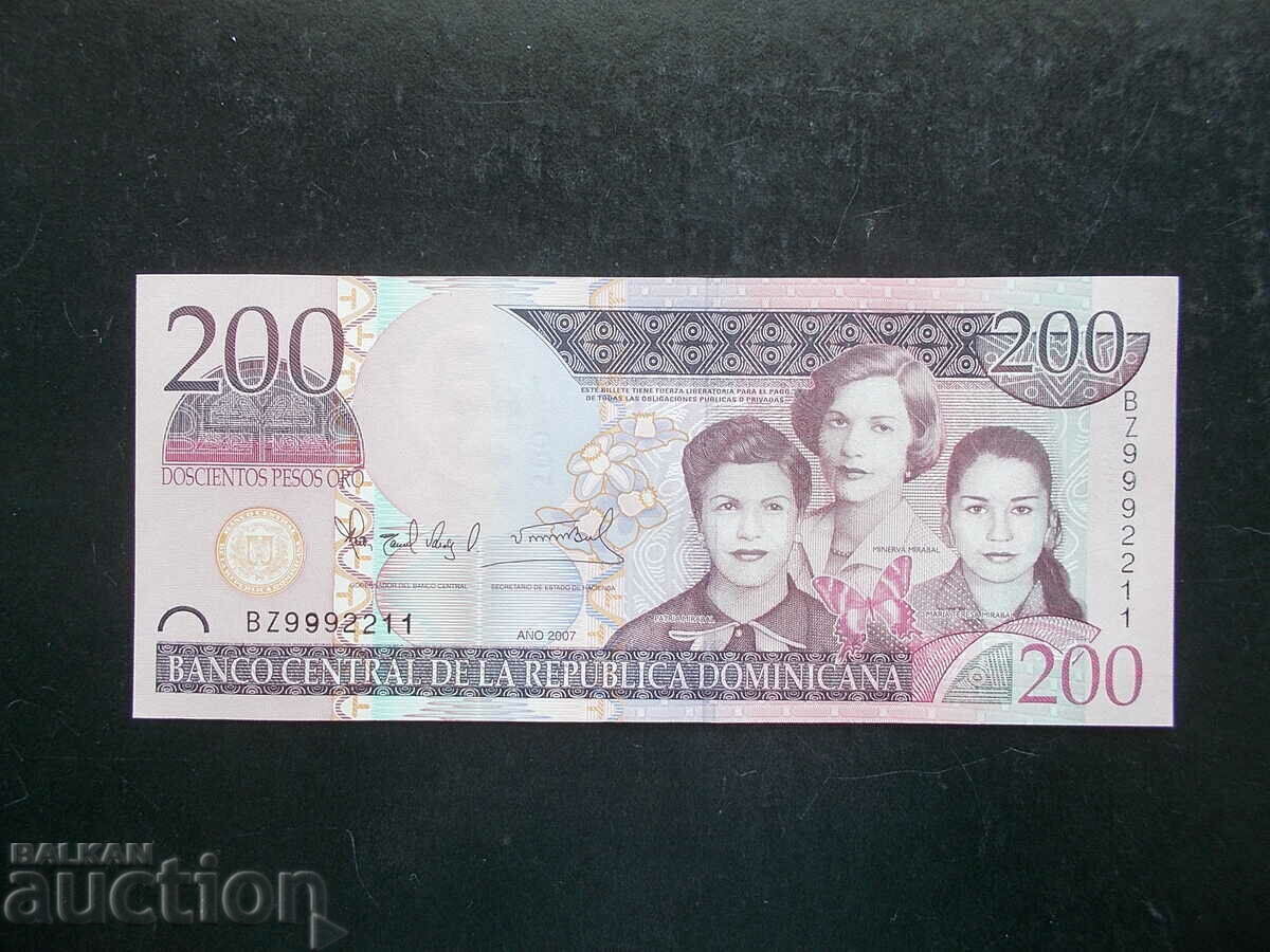 DOMINICAN , 200 pesos , 2007 , UNC DOMINICAN , 200 pesos , 2007 , UNC