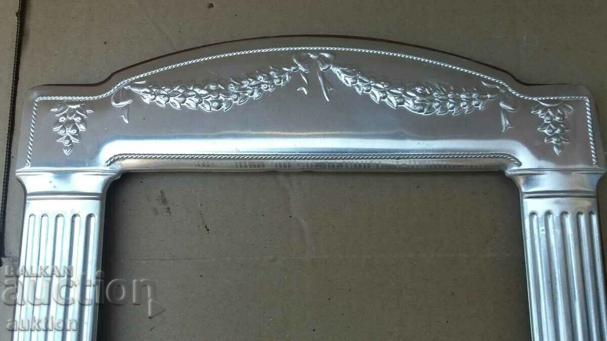 GREEK SILVER PLATED PICTURE FRAME - LARGE - 5 GREEK SILVER PLATED PICTURE FRAME - LARGE - 5