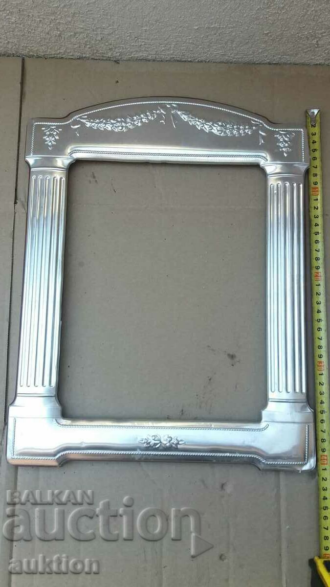 GREEK SILVER PLATED PICTURE FRAME - LARGE - 7 GREEK SILVER PLATED PICTURE FRAME - LARGE - 7
