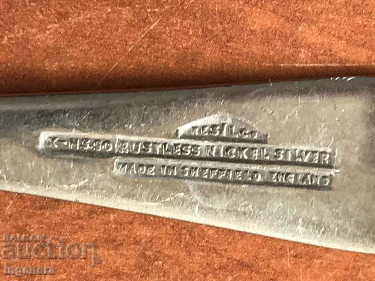Auction SPOON-SHEFFIELD OLD ENGLAND-NICKEL-SILVER Auction SPOON-SHEFFIELD OLD ENGLAND-NICKEL-SILVER