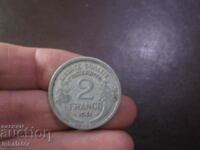 1941 2 francs France - Aluminum
