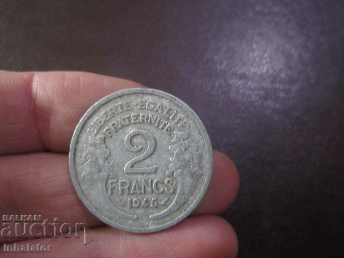 1945 год 2 франка Франция - Алуминий