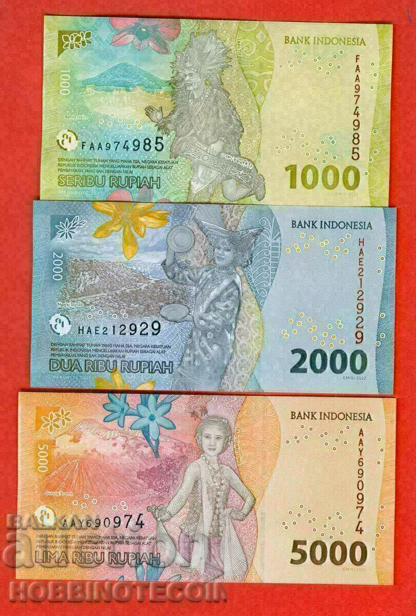 INDONEZIA INDONEZIA 1000 2000 5000 ediție 2022 NOU UNC