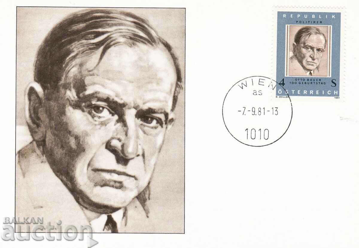 Map maximum 1981 Austria Otto Bauer